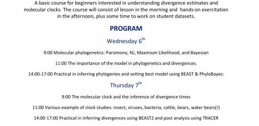 Course on: Inferring divergence times from phylogenetic data – Omar Rota – Stabelli